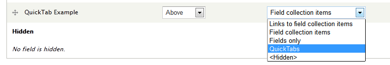 field collection formatter setting